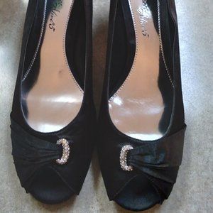 Black Satin -Type Dress Shoes